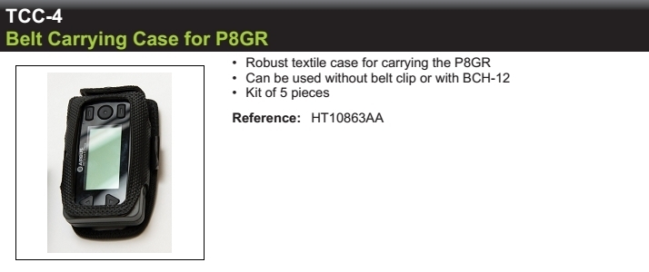 TCC-4 Belt Carrying Case for P8GR