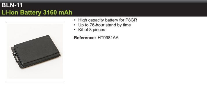 BLN-11 Li-Ion Battery 3160 mAh (Airbus Original) Single Batteries -kit of 8